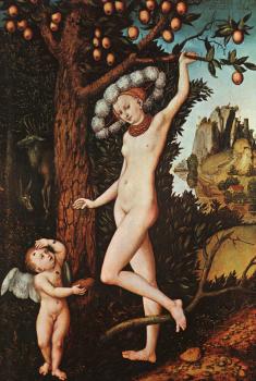 Lucas The Elder Cranach : Cupid complaining to Venus